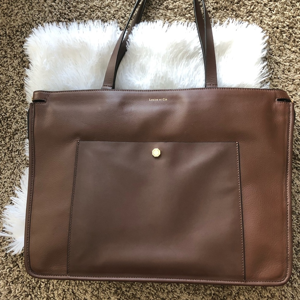 Louise et cie brown Jael  leather tote.